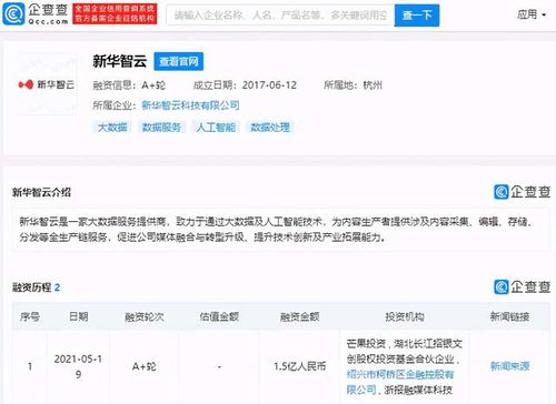 芒果超媒戰略投資新華智云，攜手阿里巴巴布局大數據服務新生態